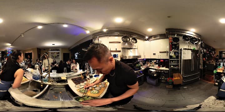 Chef Mike and Chef Julia prepping