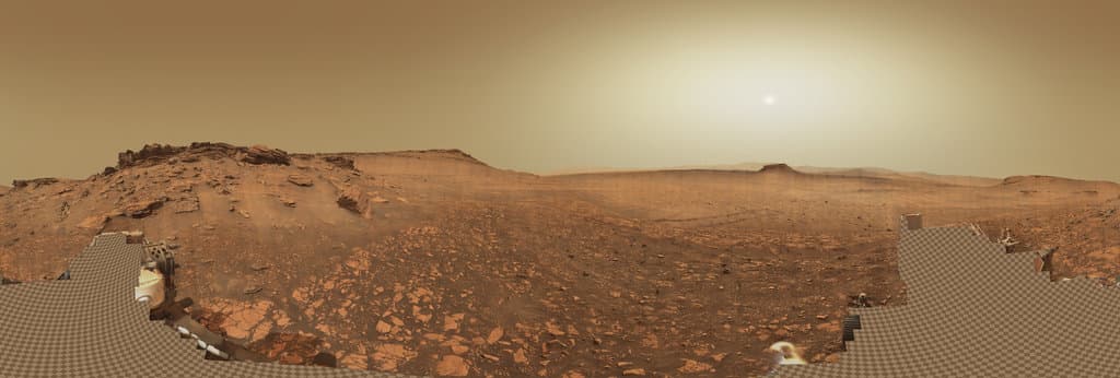 Mars Panorama - Perseverance rover: Martian solar days 0466-0474